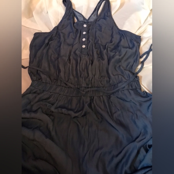 Cupshe Pants - Stylish Blue Sleeveless Jumpsuit Romper